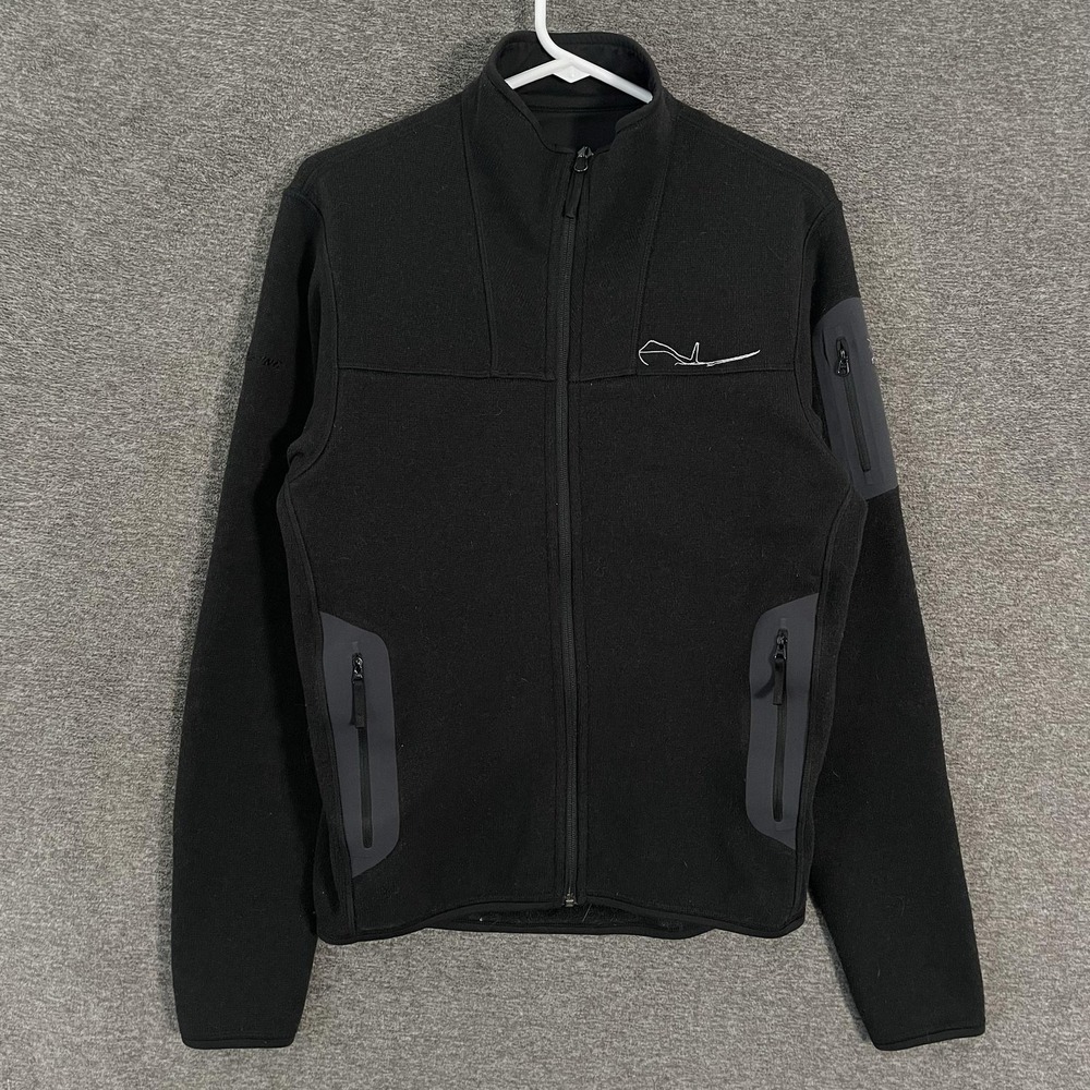 Arc'teryx Covert Cardigan Jacket Mens Small Black Fleece Full Zip Hiking Boeing